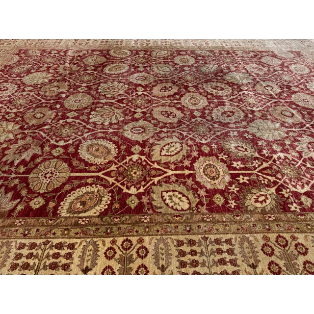 Textile 13ft × 17ft 10in Hand Knotted Afghani Wool Rug For Sale - Image 7 of 12