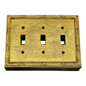 Sherle Wagner Ribbon and Reed Triple Switch Plates