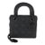 Black Ultra Matte Supple Cannage Calfskin Mini Lady Dior For Sale