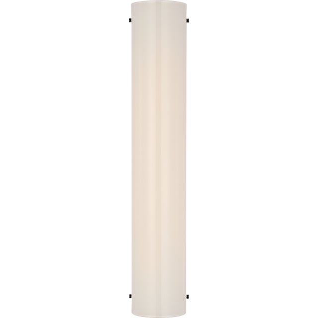 Penhold 18" Bath Light in Polished Nickel with White Glass Designer: Barbara Barry Finish: Polished Nickel Height: 18"...
