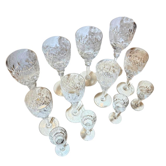Postmodern 1960s Rogaska "Galia" Crystal Stemware Service - Set of 12 For Sale - Image 3 of 8