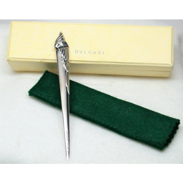 Vintage Bvlgari Roma Sterling Silver Parrot Head Bird Letter Opener. Used In Great Condition. Contains Faint Surface...