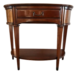 Inlaid Mahogany Demilune