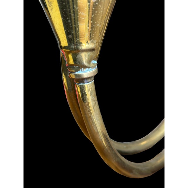Phoenix Day French Horn Custom Solid Brass Chandelier For Sale - Image 10 of 11