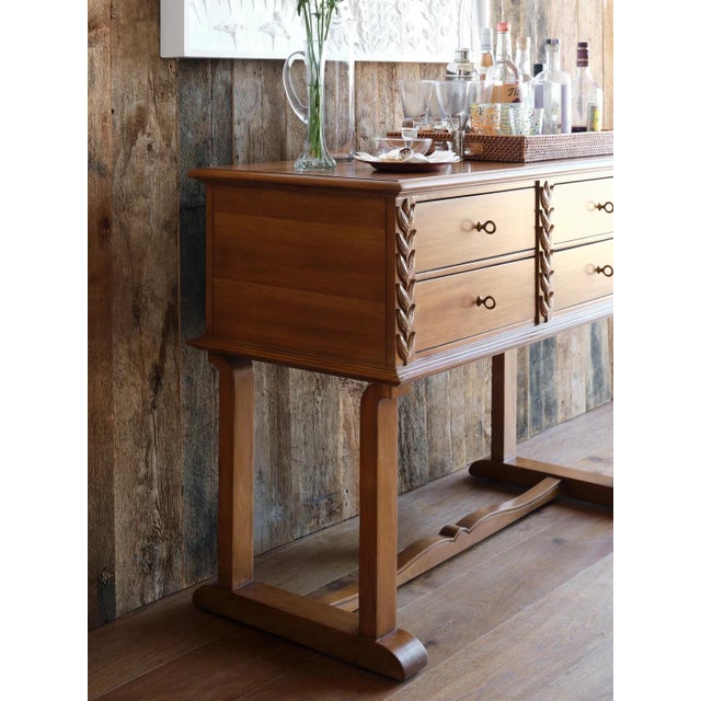 Bunny Williams Home Carved, Four Drawer Haverland Console For Sale In Charlotte - Image 6 of 11