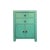 Chinese Distressed Turquoise Green 2 Drawers End Table Nightstand For Sale In San Francisco - Image 6 of 6