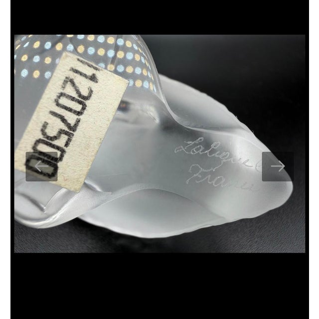 Lalique Mid 20th Century Lalique France Frosted Crystal Duck Figurine For Sale - Image 4 of 6