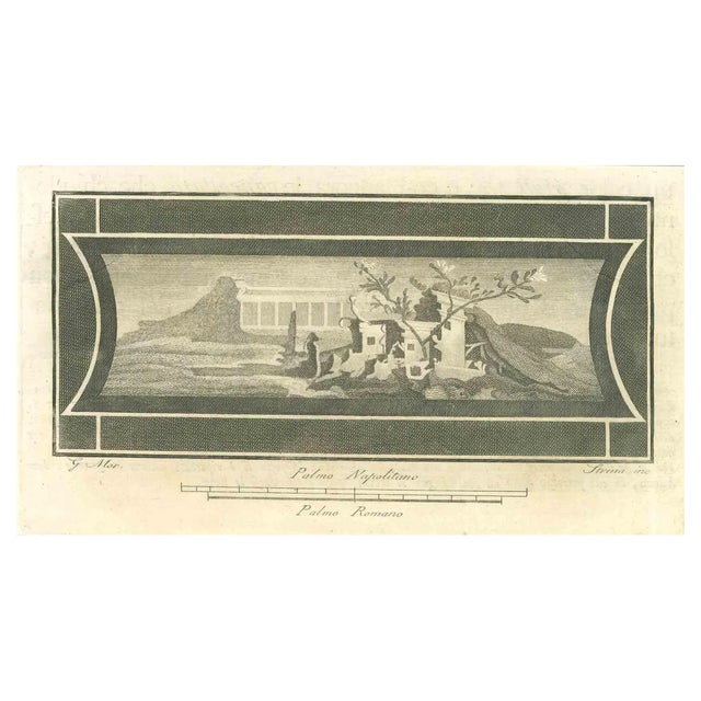 Giuseppe Aloja, Fresco from Antiquities of Herculaneum, 18th Century For Sale