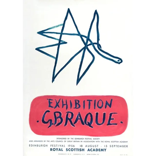 Artist: Georges Braque Country: France Title: Braque Exhibition Medium: Lithograph Paper size: 9.50 x12.50 inch Printed:...