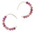 Cascading jewels in shades of dusty rose and deep berry create a symphony of color that frames your face with natural...