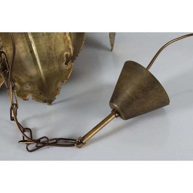 Brutalist Brass Onion Pendant by Svend Aage Holm Sørensen, Denmark, 1960s For Sale - Image 6 of 10