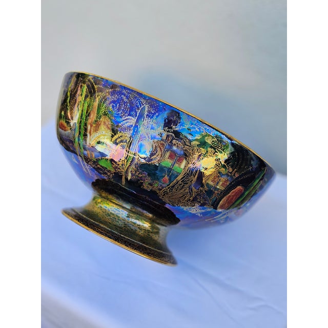 Antique Wedgwood Fairyland Lustre Bone China Punch Bowl For Sale - Image 10 of 12