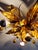 Floral Ceiling Light in Gilded Metal, Italy, 1970s For Sale - Image 9 of 15