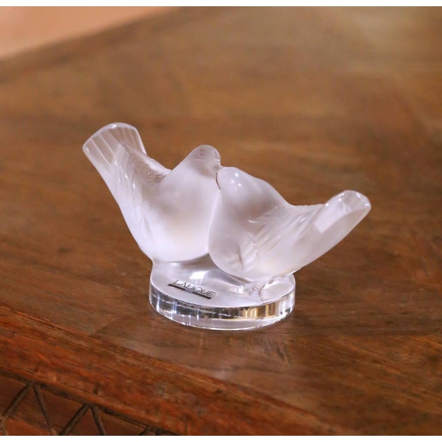 Lalique Crystal Double Dove Sculpture, Lalique Society of America 1993 For Sale In Dallas - Image 6 of 11