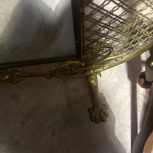 Early 20th Century Brass Free Standing Mirror For Sale - Image 5 of 6