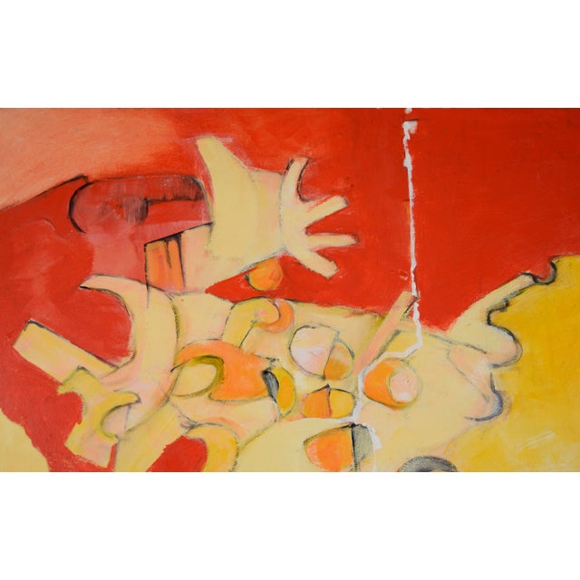 Mid 20th Century When Red Meets Yellow - Original Abstract in the Style of Diebenkorn and Rothko by Donald Roberts For Sale - Image 5 of 10
