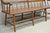 Late 19th Century Antique American Colonial Farmhouse Spindle Back Pine Wood 8 Leg Bench For Sale - Image 12 of 15