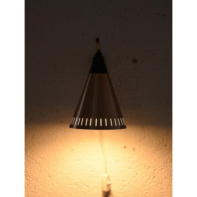 Scandinavian Wall Lamp with Teak Arm, 1960s For Sale - Image 3 of 6