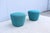 Organic Modern Andreu World Beat Ottoman in Blue Teal Fabric - A Pair For Sale - Image 12 of 18