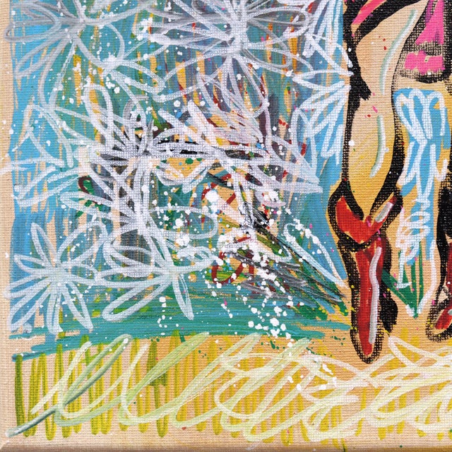 Buy Her Flowers - Original Contemporary Cowgirl Painting on Canvas by Jesse Black For Sale In Los Angeles - Image 6 of 9