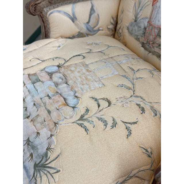 19th Century Delmar Chinoiserie Printed Bergere Chairs, Pair For Sale - Image 9 of 12