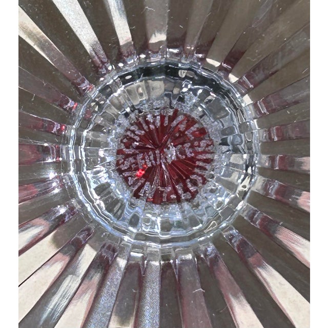 1990s Saint-Louis “Tommy” Ruby Cut-to-Clear Crystal Champagne Flutes - Set of 15 For Sale - Image 10 of 16