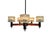 Teak and Textured Glass Chandelier by Carl Fagerlund for Orrefors, 1960s For Sale - Image 6 of 16