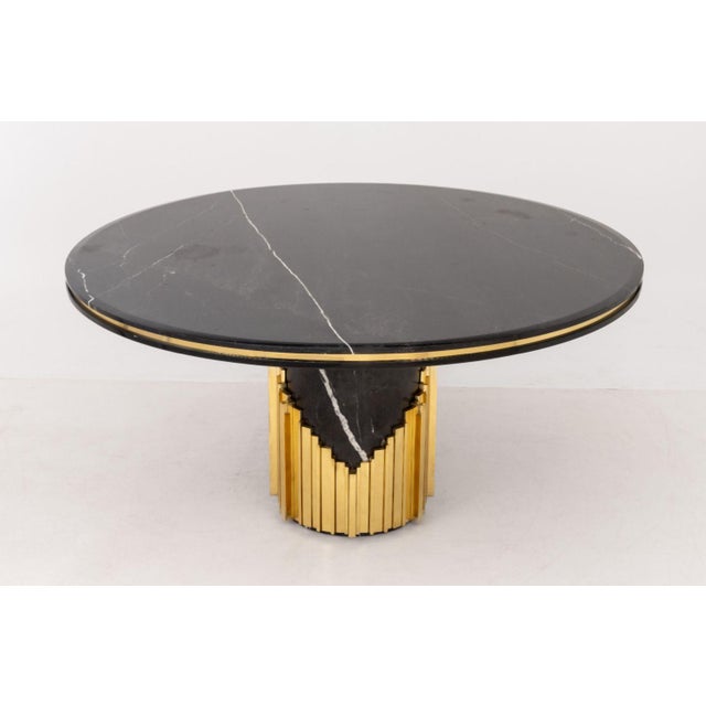Contemporary Luxxu "Littus" Black Marble Dining Table For Sale - Image 3 of 8