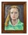 Portrait of Woman in Green, Oil on Canvas, 1980s, Framed For Sale
