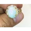 Bochic "Capri" Vintage White Opal & Diamond Ring Set In 18K Gold & Silver For Sale - Image 16 of 18