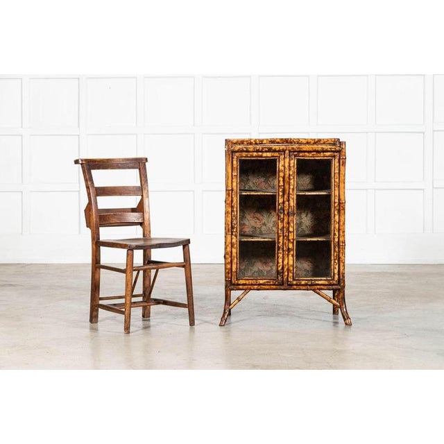Late 19th Century English Lacquered Glazed Bamboo Cabinet, 1880s For Sale - Image 5 of 15