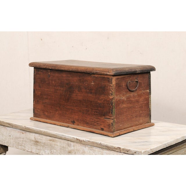Brown Early 20th C. Teak Box W/ Intricate Carvings For Sale - Image 8 of 12
