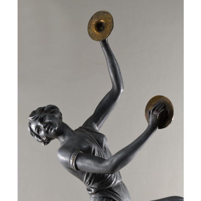 French Art Deco Lamp by Emile Gregoire 1920s France For Sale - Image 9 of 18
