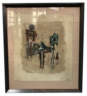J. Friedlaender, Pavot Vert, 1984, Etching, Framed