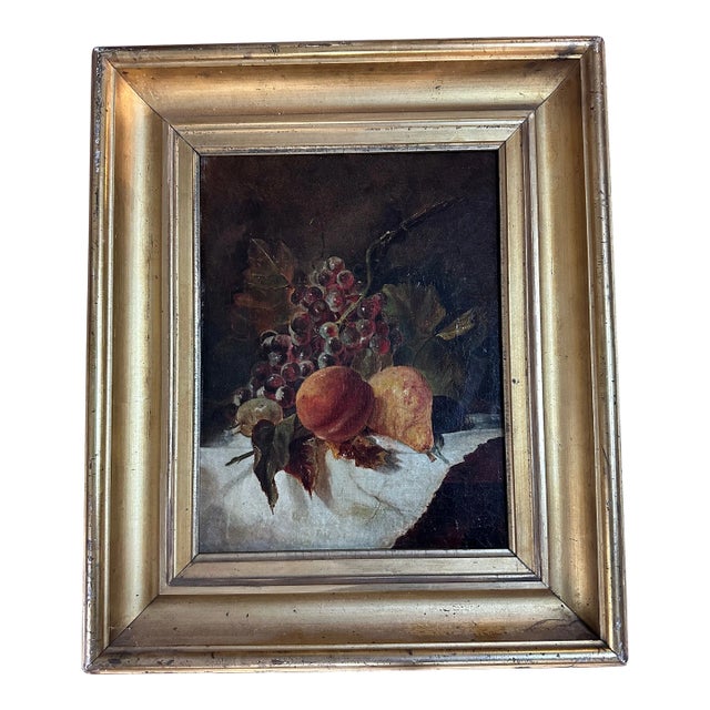 1900s Framed Still Life Painting of Fruit For Sale