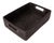 Artifacts Rattan Rectangular Storage Basket with Rounded Corners in Tudor Black - 14" For Sale