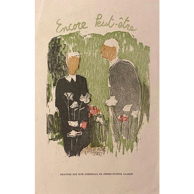 Pierre Eugène Clairin - Still Maybe - Original Woodcut - Early 20th Century For Sale