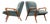 Giuseppe Scapinelli Armchairs, Brazil, 1950s — Sculpted Caviúna Frames in Dusty Teal Velvet Upholstery For Sale