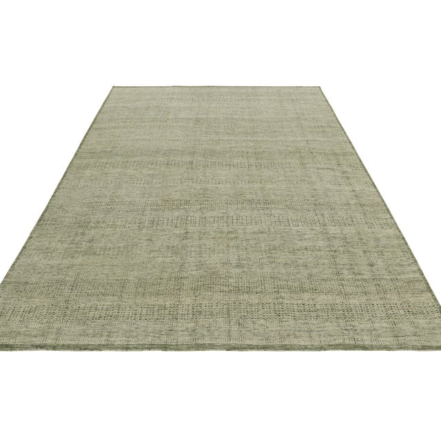 Not Yet Made - Made To Order Rug & Kilim’s Contemporary Textural Rug in Green and White Tones - 12x16 For Sale - Image 5 of 7