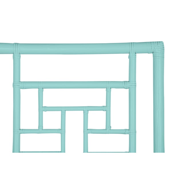 Coastal Ohana Platform Bed King, Turquoise For Sale - Image 3 of 6