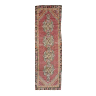 Vintage Worn Turkish Runner- 2′8″ × 9′ For Sale