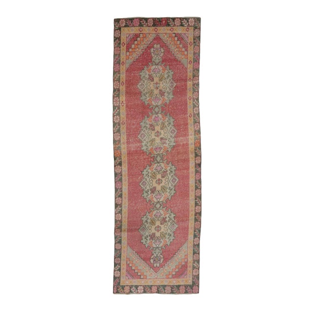 Vintage Worn Turkish Runner- 2′8″ × 9′ For Sale