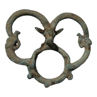 Luristan Bronze Harness 1250-700 Bce Ancient Ibex With Horns 6th-10th Century Antique Ancient Farm Animals Islamic Persian For Sale