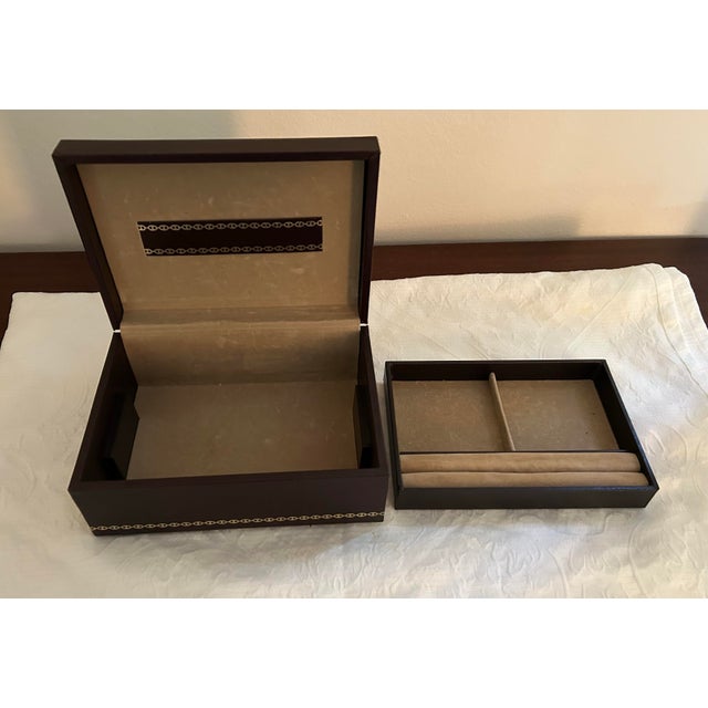 Swank Inc. 1970's Swank Leather Jewelry Box For Sale - Image 4 of 6