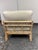 Wood Vivai Del Sud for Wicker Works Italian Bamboo Armchair + Ottoman, Vintage For Sale - Image 7 of 12