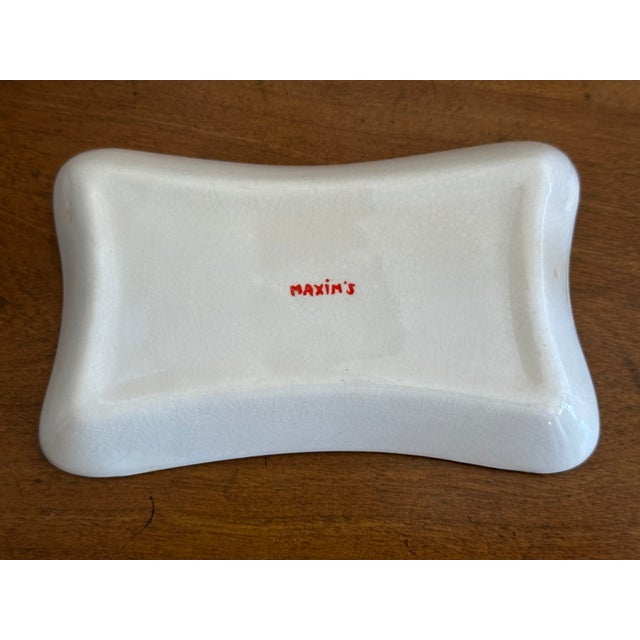 Maxim's Paris France Ceramic Tip Tray Dish For Sale In San Diego - Image 6 of 6