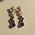 Not Yet Made - Made To Order Contemporary Silver Garnet Earrings, Pair For Sale - Image 5 of 7