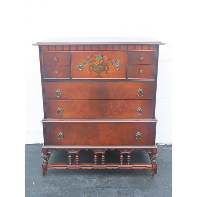 This classic Chest of Drawers is made out of wood, solid wood, walnut, veneer, and metal. This Chest of Drawers is made in...