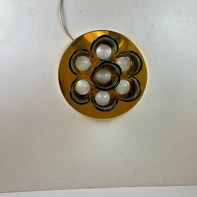 Murano and Brass Ceiling Lamp by J.T. Kalmar, Austria, 1960s For Sale - Image 11 of 18