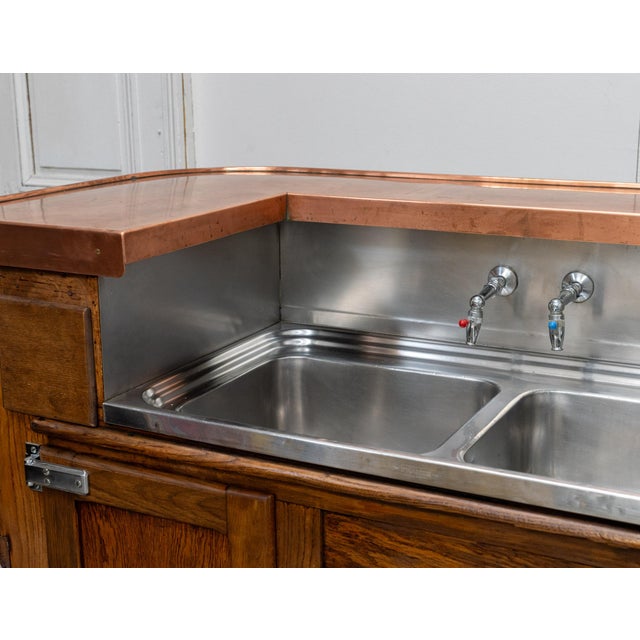 Vintage Copper and Oak Countertop, 1960s For Sale - Image 11 of 18